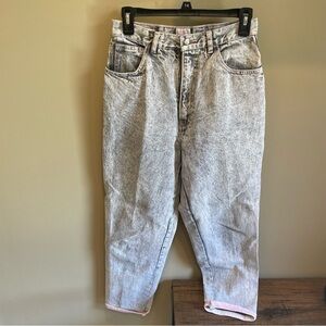 Vintage Taboo Acid Wash Rolled Hem Mom Jeans 11